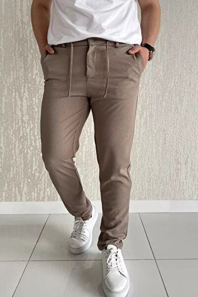 TOZLU Pantaloni jogger pentru bărbați, cu șireturi în talie și fermoar