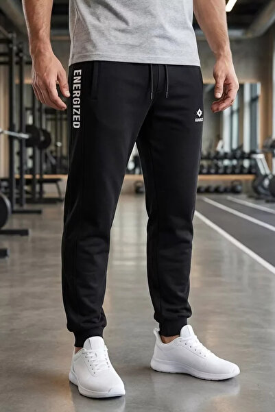 TOZLU Men's Printed Ribbed Sweatpants