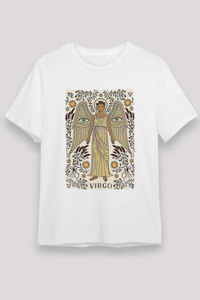 Darkhane Virgo Virgo Zodiac Sign Angel Illustration Printed T-Shirt
