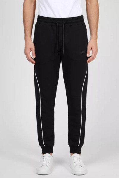 TOZLU Elastic Waist Ribbed Men's Sweatpants