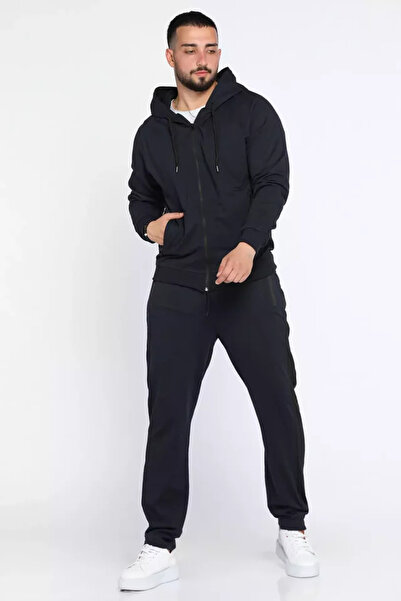 TOZLU Men's Hooded Tracksuit Set