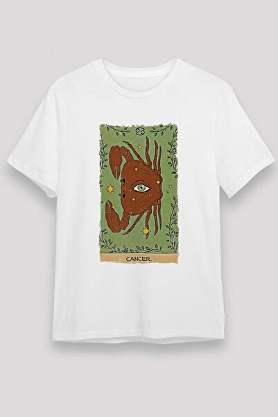 Darkhane Cancer Zodiac Sign Illustration Printed T-Shirt