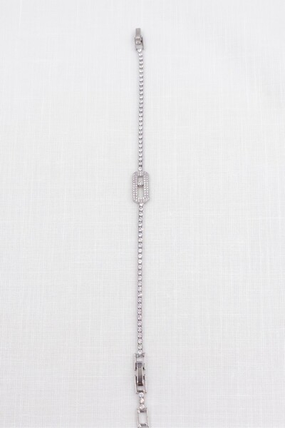 özgül takı ve tasarım Messika Model Waterway Silver Color Stainless Steel Women's Bracelet