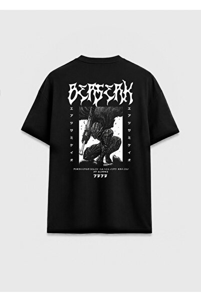 Darkia Berserk Anime Special Design Back and Front Printed Unisex Black T-Shirt