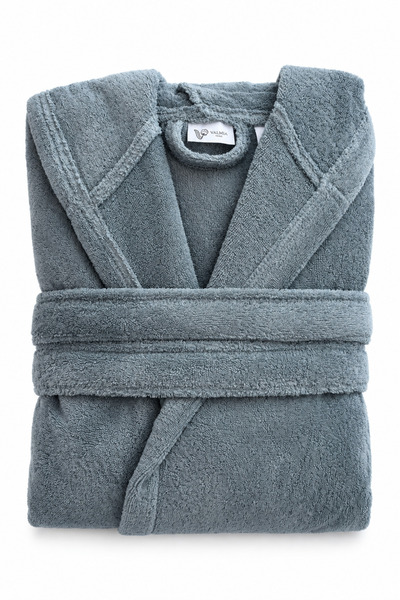 Valmia Home Unisex Hooded 100% Cotton Microcotton Large Size Bathrobe L-5Xl