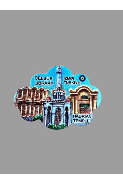 Mundy İZMİR Temalı Polyester Magnet. 9,5 cm x 7,5cm
