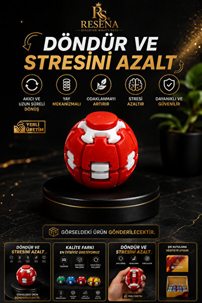 RSG RESENATREND | Bas Döndür Stres Topu Stres giderici Mekanizmalı Takımlı Fi...