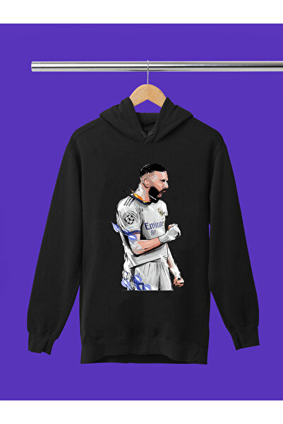 MAGORS KARIM BENZEMA ŠTAMPANA DEČJA MAJICA SA KAPULJAČOM OD MEKANE TEKSTURE K...