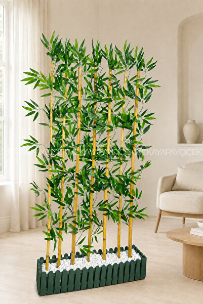 Meka Yapay Çiçek Yapay Yapraklı Bambu Seperatör 160 Cm 7 Dal İstanbul Saksı