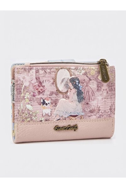 Sweet Candy Synthetic Wallet Doll with Removable Card Carn and Zipper Pocket ...