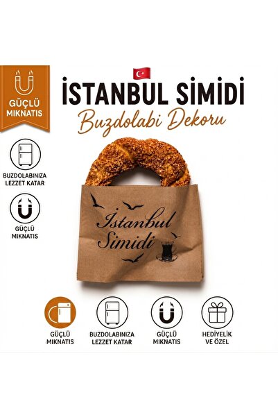 madamini İstanbul Simidi Buzdolabı Magneti – Dekoratif Simit Figürlü Güçlü Mı...