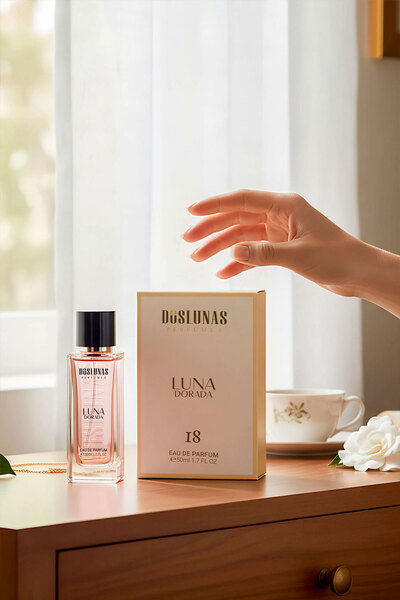DOS LUNAS Cosmetics Dus Lonas عطر لونا دورادا 18 أو دو بارفان Floral and Fruit Elegance for Women 50ml