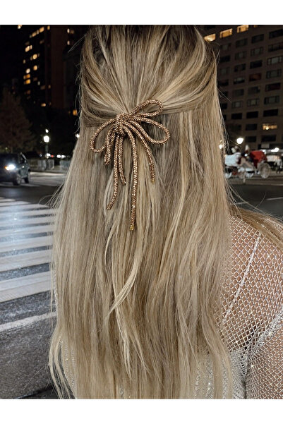 Mega Bazaar Crystal Stone Bow Hair Clip