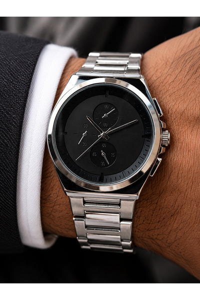 Weluxa Men's Wristwatch Silver Color Casual and Classic Style with Gift Box