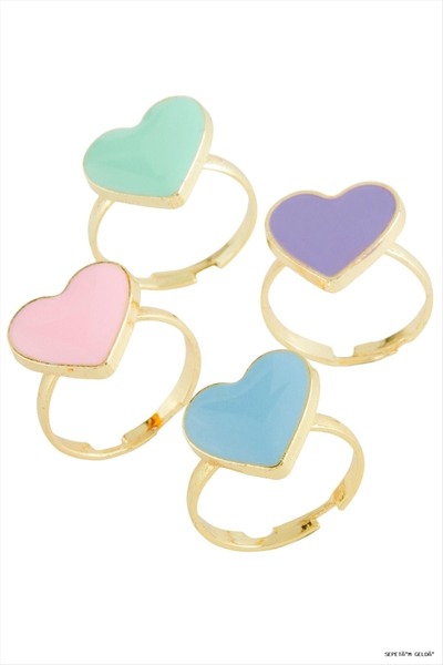 ZERO LAND Spt-Gld Heart Mineli (184732) Ring Ebruli