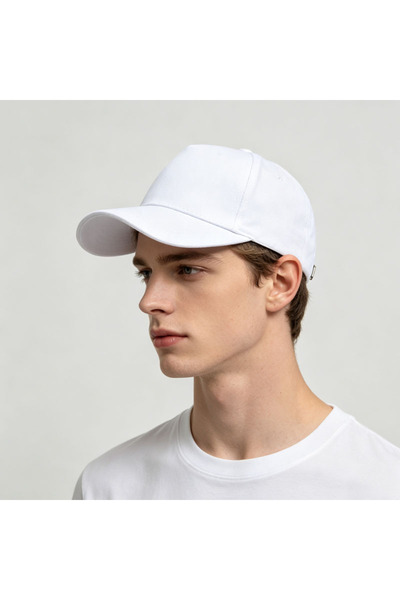 ELEVEN MARKETS Men's Hat Plain White Color Hat Men's Cap Cap White