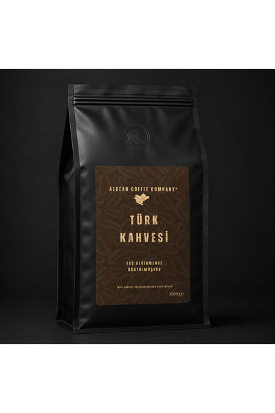 Aegean Coffee Company Türk Kahvesi %100 Arabica Taş Değirmende Öğütülmüş Premium 1000 g