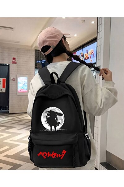 Minga London Black Berserk Guts Anime Printed School, Class, Course Backpack