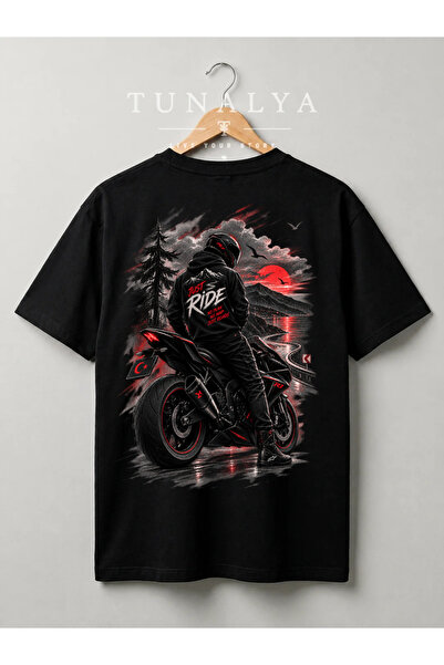 Grafftee Clothing TUNALYA Özgür Havalı Biker Motosiklet Tasarımlı Premium Bas...