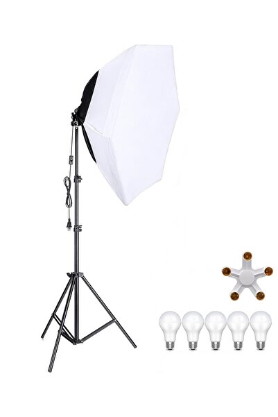 AZT 70cm Octagon Softbox 75 watt Led Sürekli Işık Ürün Reklam Moda Makyaj Stü...