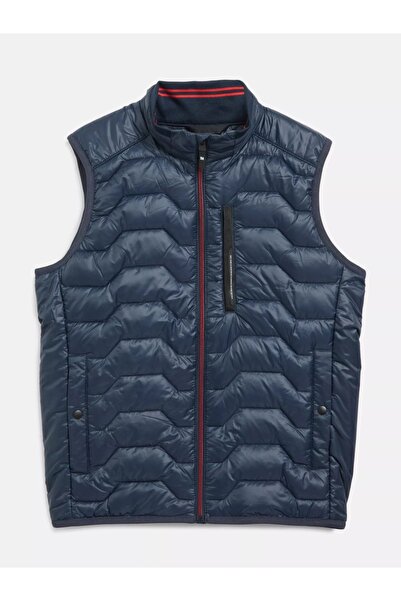 s.Oliver Men's Quilted Vest, Hoodless, Regular Fit Cut, Dark Navy, 3XL