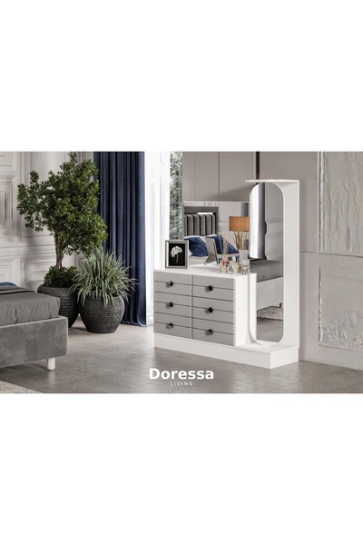 Doressa Living City Grey Boy Aynalı Şifonyer
