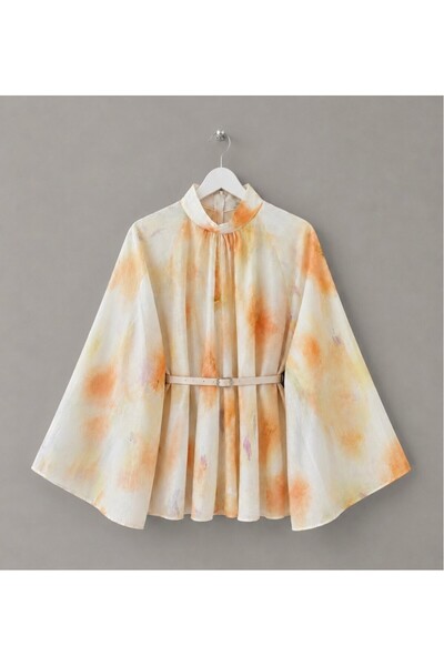 Genel Markalar Batik Desen Oversize Bluz