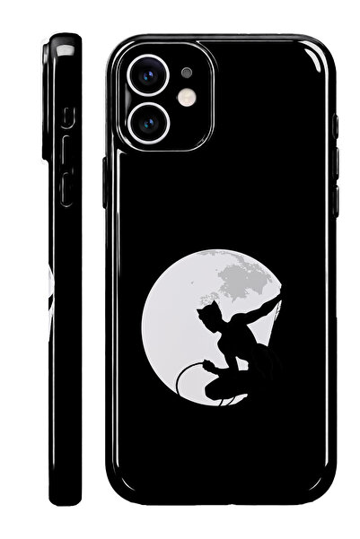 WANNA PROTECT iPhone 11 Cat Women Protect Slim Parlak Tam Kaplayan Baskı Kame...