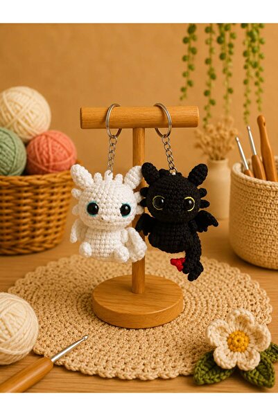 Morey Amigurumi Knitted Keychain - Handmade Bag Accessory and Gift-Ready Anim...