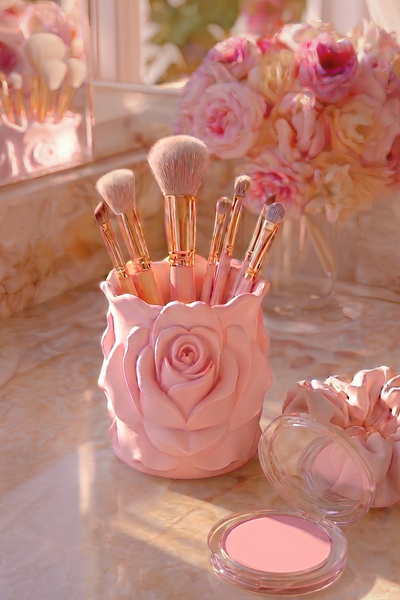 END DESİGN TİCARET VE MARKET Velvet Rose 11cm Bioplastic Rose Design Makeup O...