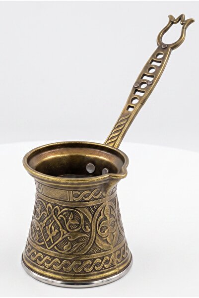 Mijja 200 ml Traditional Embossed Cast Steel Induction Compatible Turkish Cof...