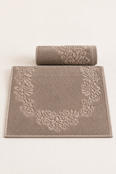 Valmia Home 100% Cotton Jacquard Foot Towel Set of 2 50X70 cm