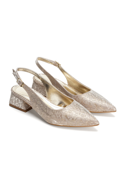 DYG STORE Women's 4 cm Heeled Pointed Toe Evening Dress Shoes