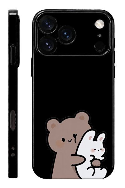 WANNA PROTECT iPhone 17 Pro Max Ayıcık Protect Slim Parlak Tam Kaplayan Baskı...