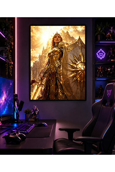Miutic Print Studio Tablou Gaming League of Legends – Leona, Războinica Soare...