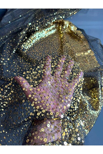 Kumaş sever Gold Yellow Ombre Gradient Sequin Embroidered Tulle Fabric Double Layer by the Meter Evening Dress Material