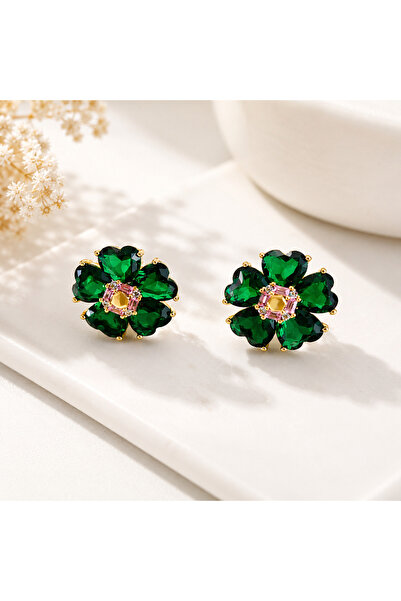 Archhazel Jewelery Emeral Green Yonca Xuping Earring