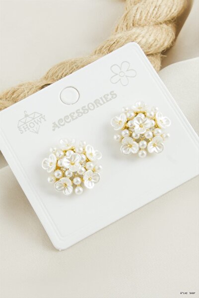 ZERO LAND Ilkestor Flower Pearl (221915) Earrings Yellow