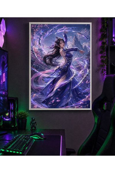 Miutic Print Studio Tablou Gaming League of Legends – Irelia, Dansatoarea Lam...