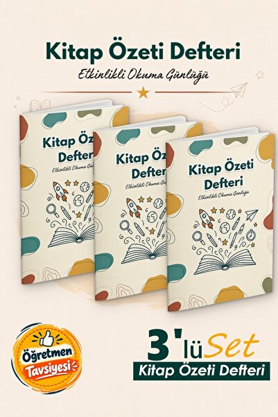 merkez akademi yayıncılık Kitap Özeti Defteri - Etkinlikli Okuma Günlüğü | 3'...