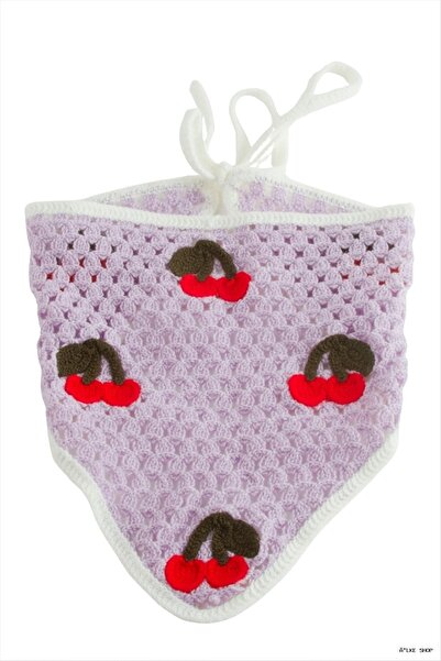 ZERO LAND Ilkestor Cherry Knitted Bohemian (224303) Bandana Purple