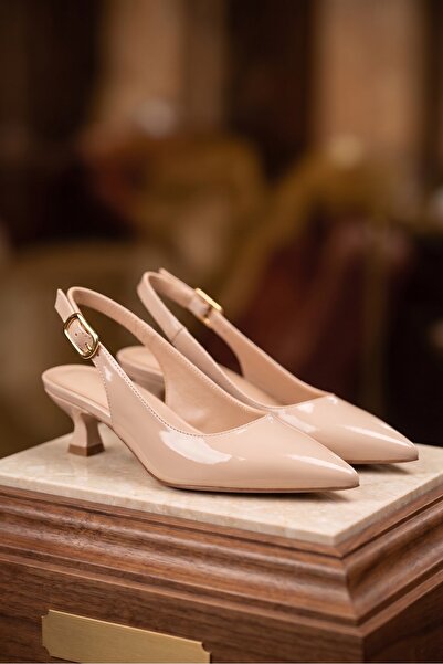 GÜR MODA AYAKKABI Fındık Topuklu Women's Daily High-Heeled Shoes