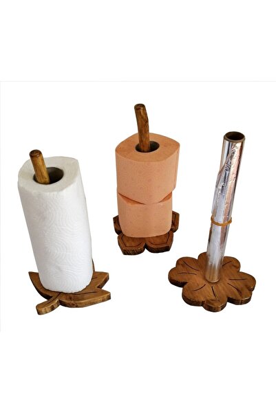 Handmade Suport de bucatarie pentru role de servetele - model frunza