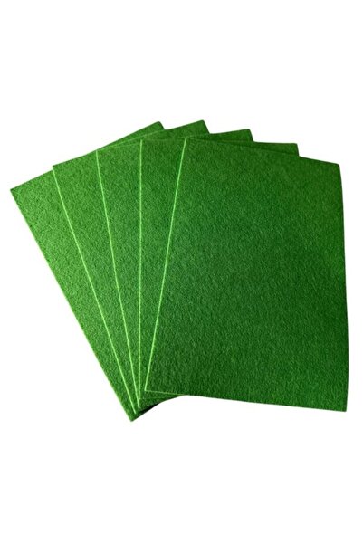feltland Fetru rigid 2mm, set 5 coli A4/20*30cm, verde simplu