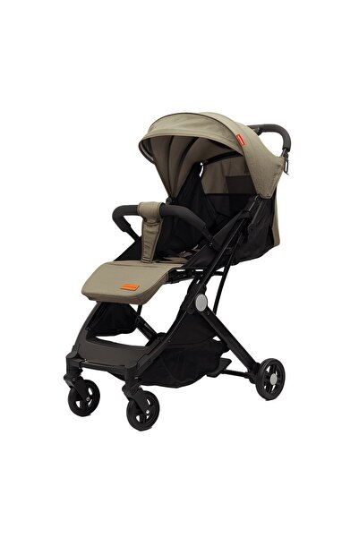 Teno ® Foldable Baby Stroller with Adjustable Seat & Canopy, Khaki, 25 kg