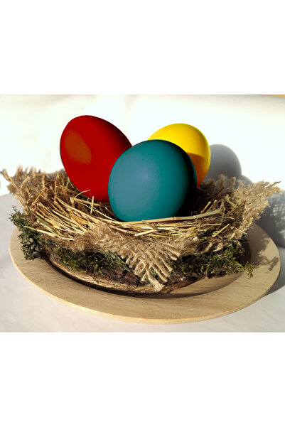 Handmade Cuib din paie, suport decorativ oua Paste