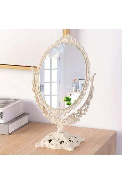 OriTi Elegant Vintage Floral Makeup Mirror - Double-Sided 360 Degree Rotating...