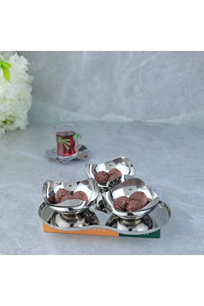 Al Hadaya Mall Triple Nut Dish Made of Stainless Steel with an Elegant Design...