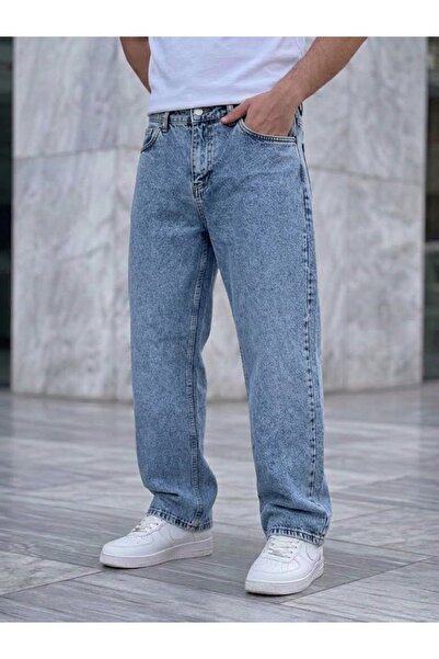 ElitWear Baggy Fit Likrasız Erkek Jeans Pantolon