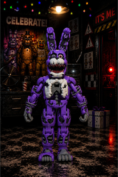 Suelo Butik FNAF Nightmare Bonnie Tüm Eklemleri Hareketli Five Nights at Fred...